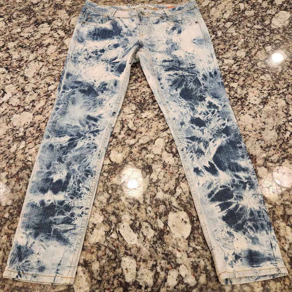 Hang Ten Women's Size 7 Juniors Tie Dye Acid Wash Jeans Y2k Vintage